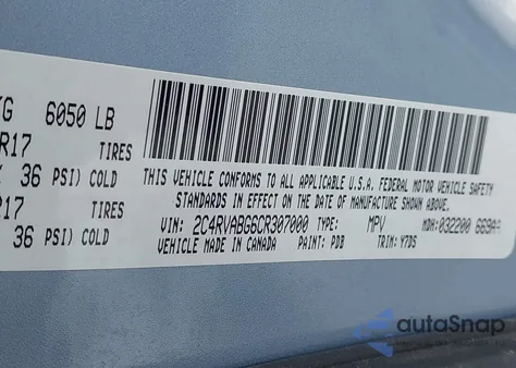 2012 Volkswagen Routan Se from USA, damaged, VIN 2C4RVABG6CR307000